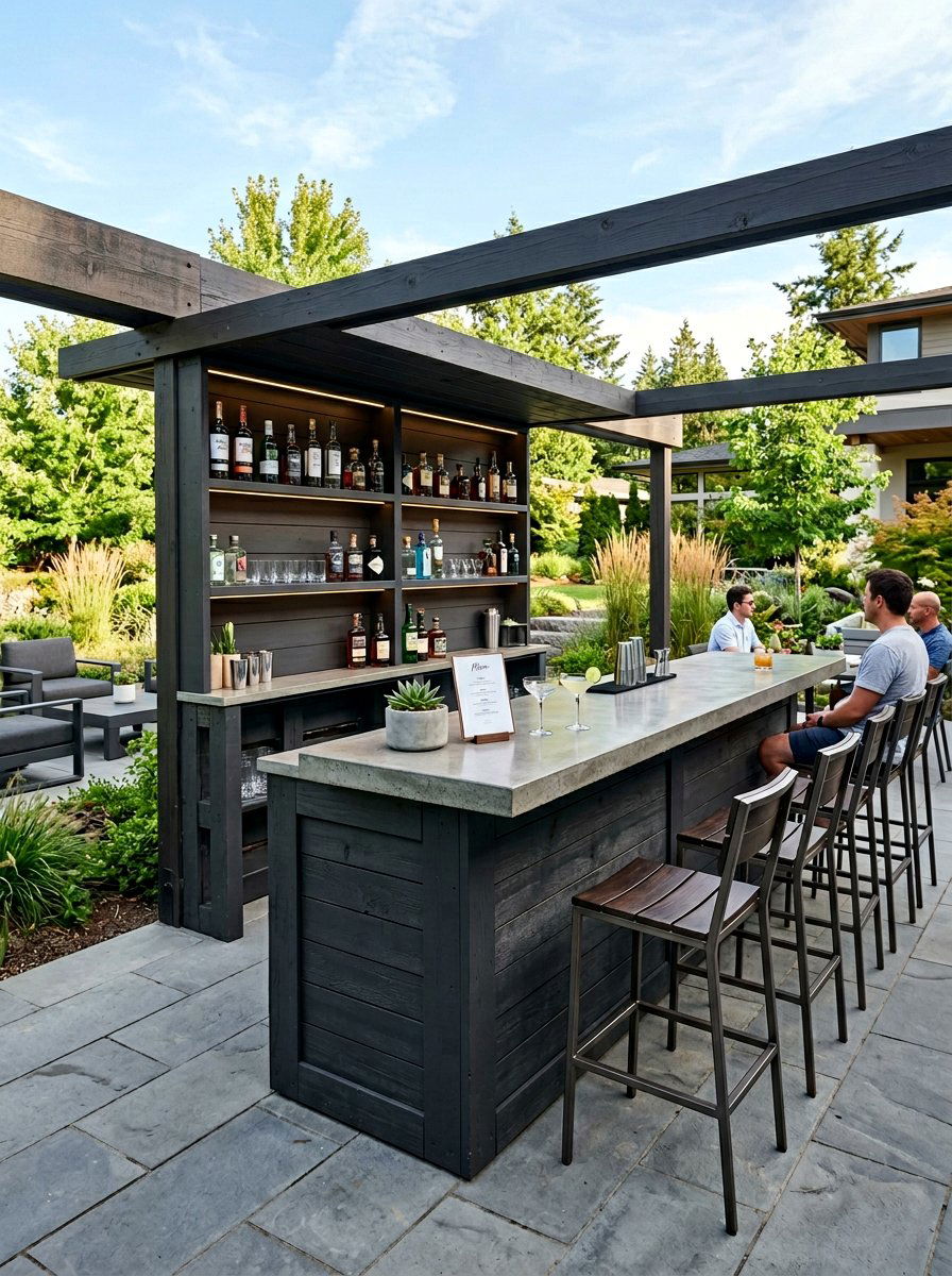 Modern Pallet Bar - 25 Pallet Tiki Bar Ideas