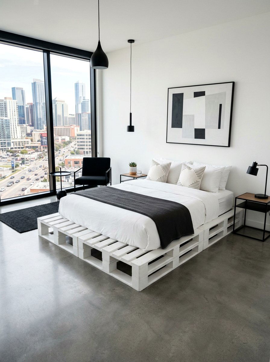 Modern Pallet Bed - 25 pallet bed ideas