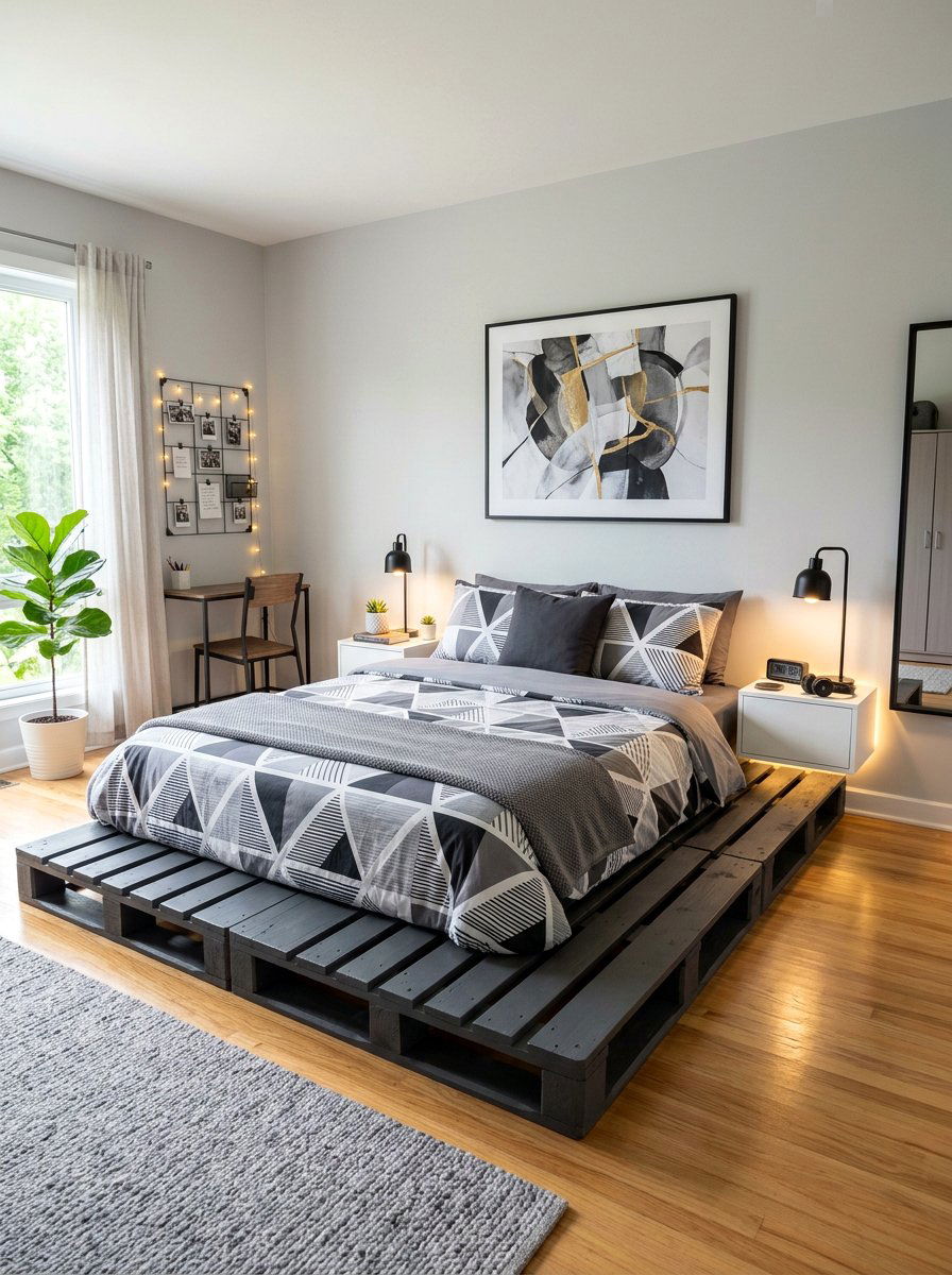 Modern Pallet Bed - 25 Pallet bed ideas for teenagers