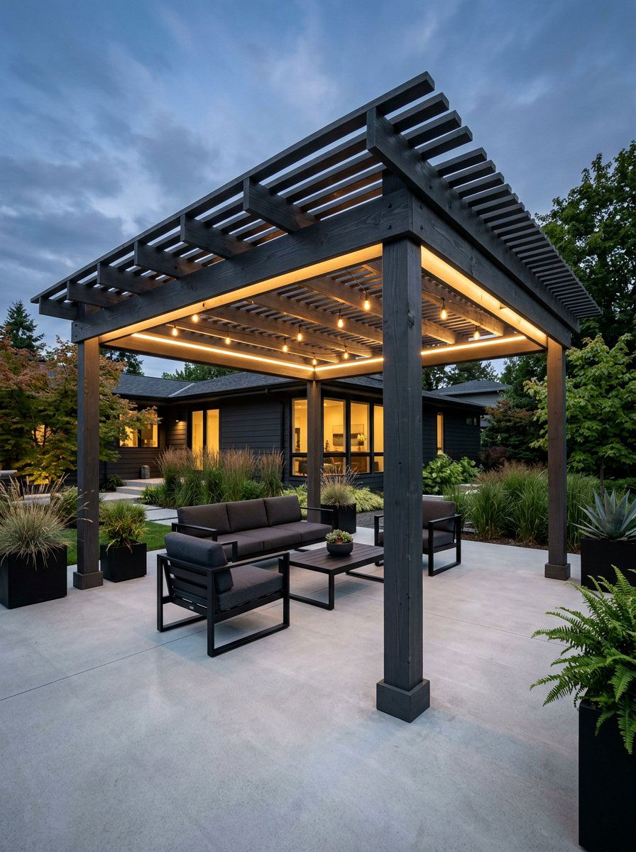 Modern Pallet Pergola - 25 Pallet Pergola Ideas