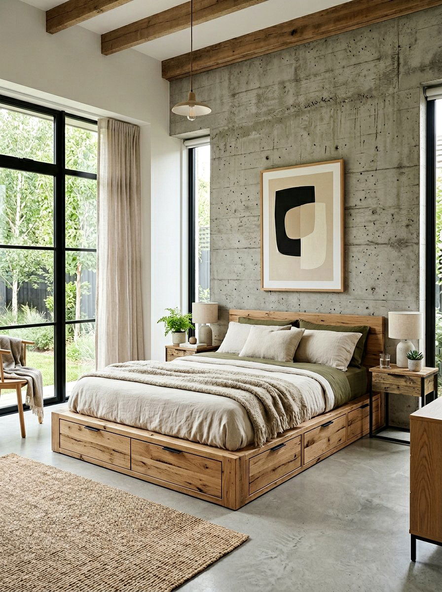 Modern Rustic Style - 25 Pallet bed ideas with drawers