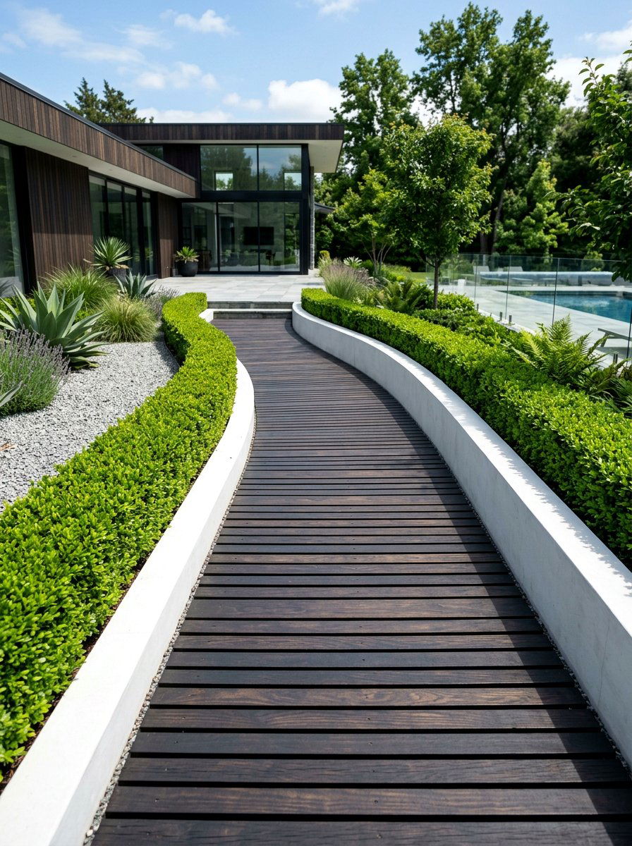 Modern Slatted Path - 25 Pallet Walkway for Garden Ideas