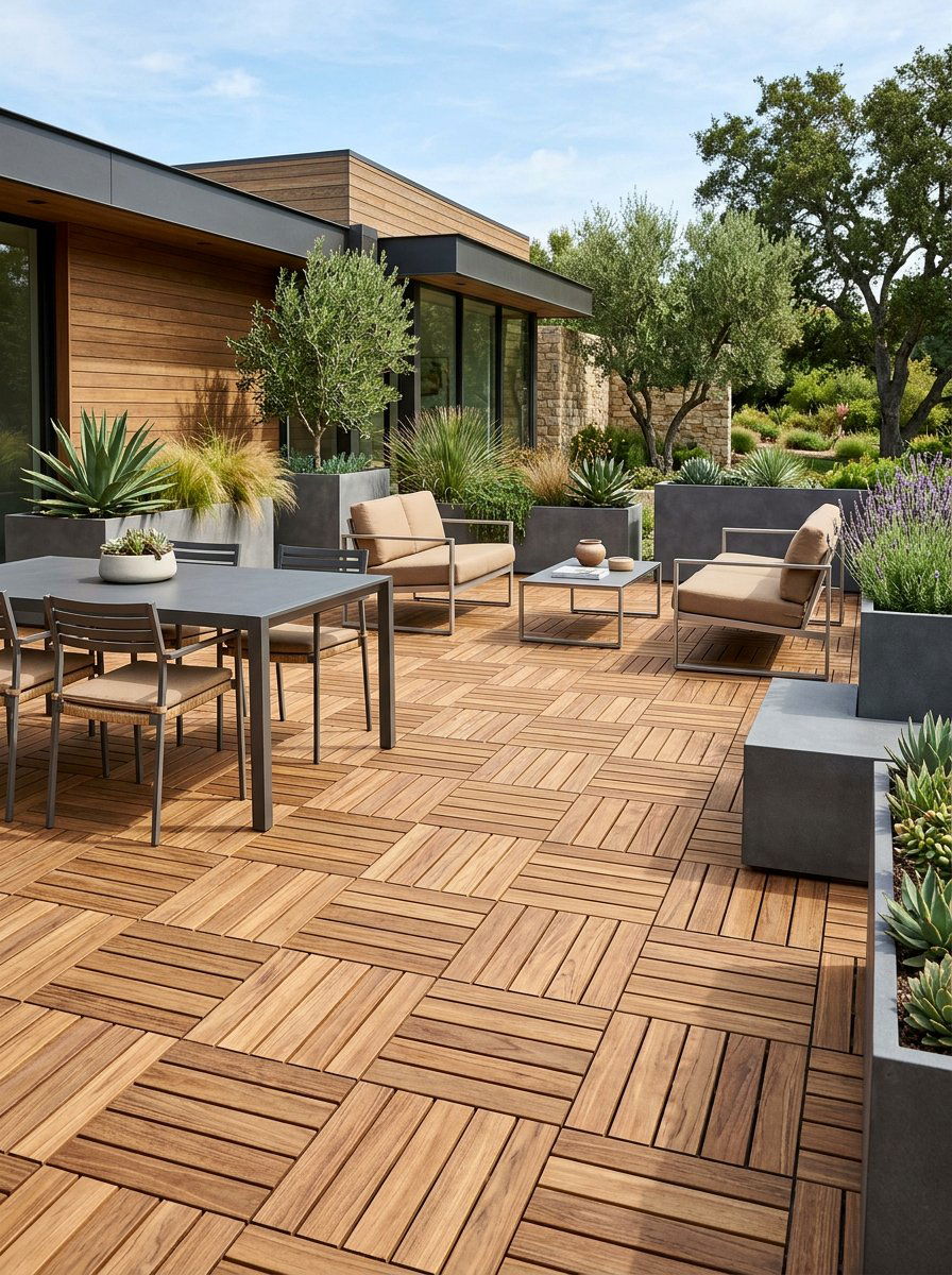 Modern Wood Floor Tiles Outdoor - 25 Pallet Patio Flooring Ideas