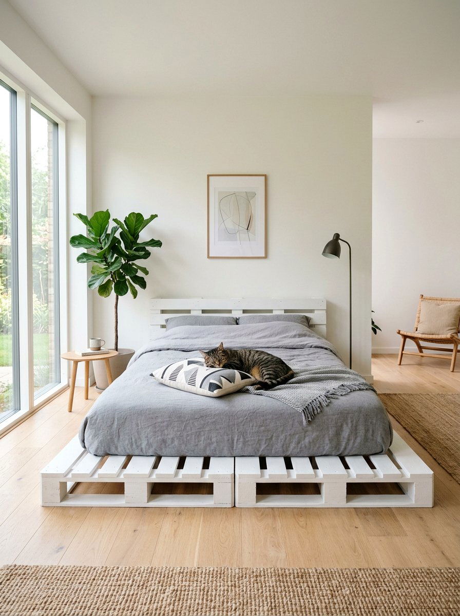 Modern design pallet bed - 25 pallet cat bed ideas
