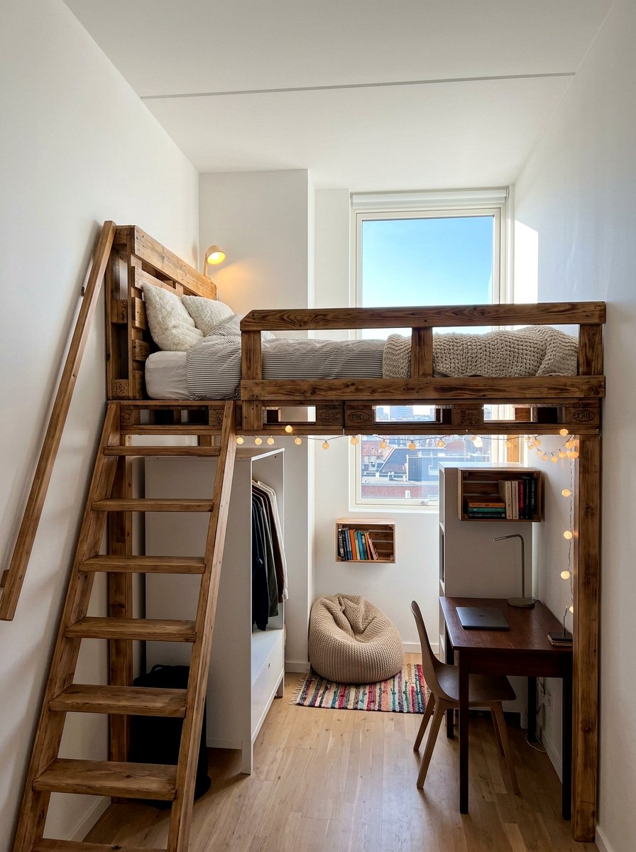 Modern industrial pallet bed - 25 Industrial pallet bed ideas