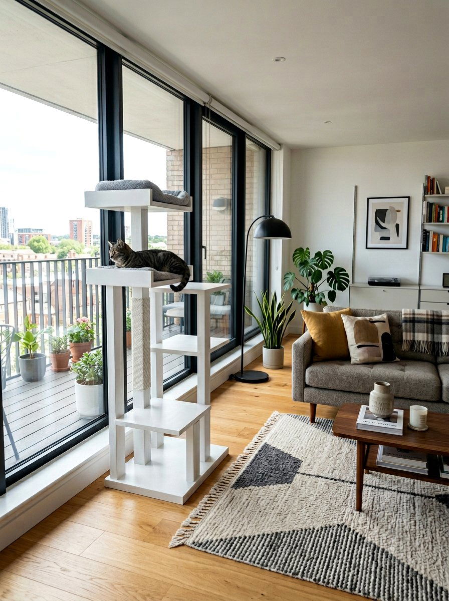 Modern minimalist cat tree - 25 pallet cat tree ideas