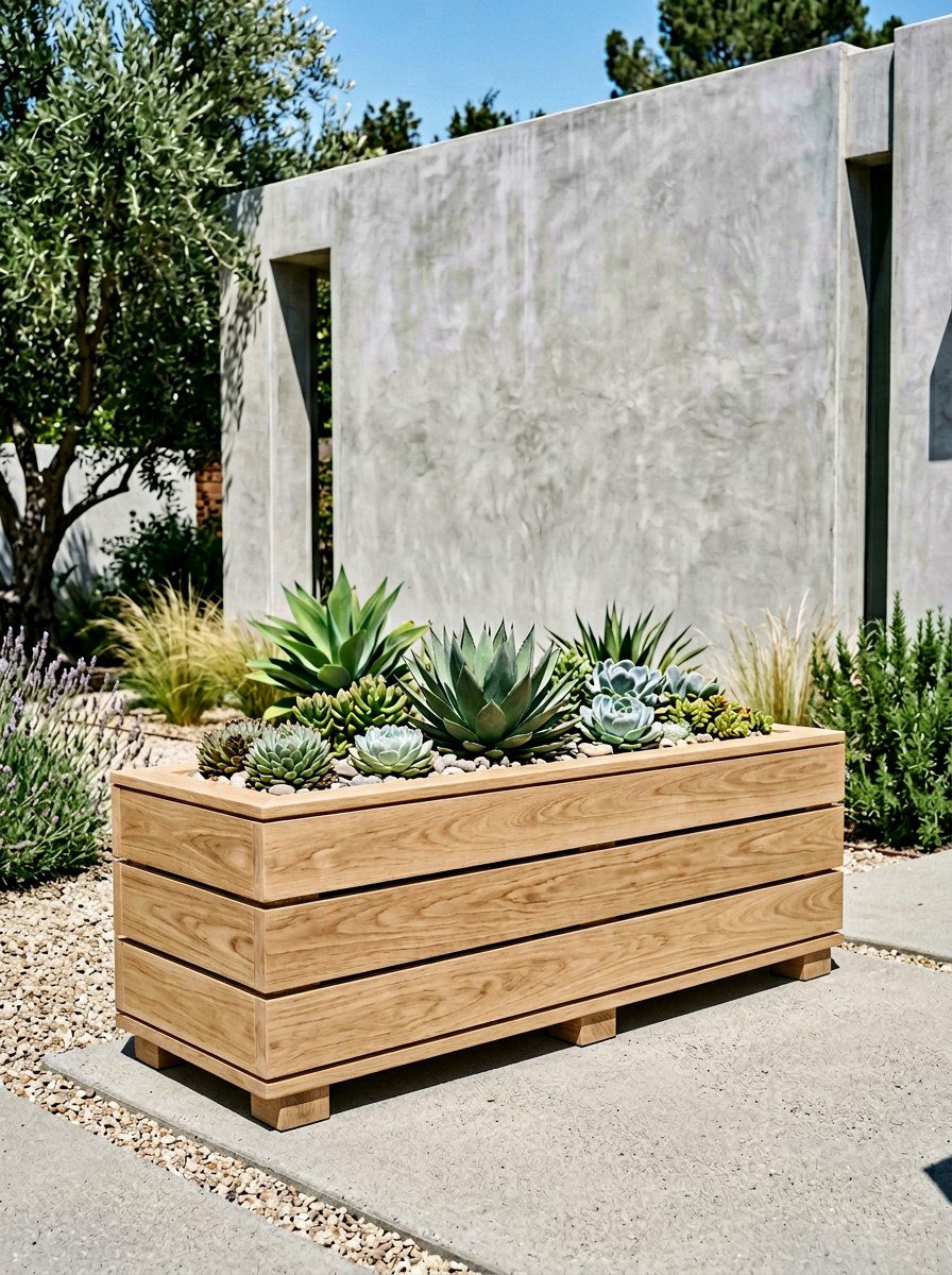 Modern minimalist pallet box - 25 Pallet Window Box Planter Ideas