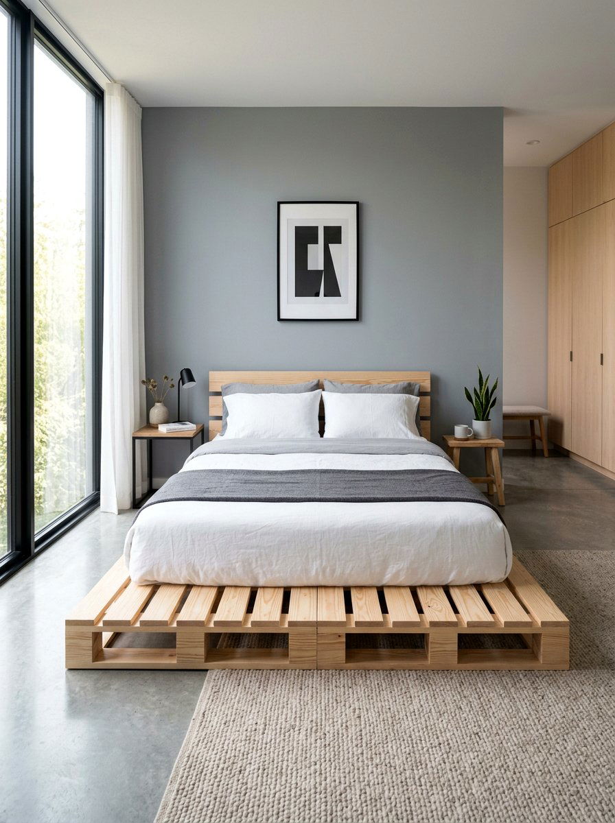 Modern pallet bed - 25 Twin pallet bed ideas