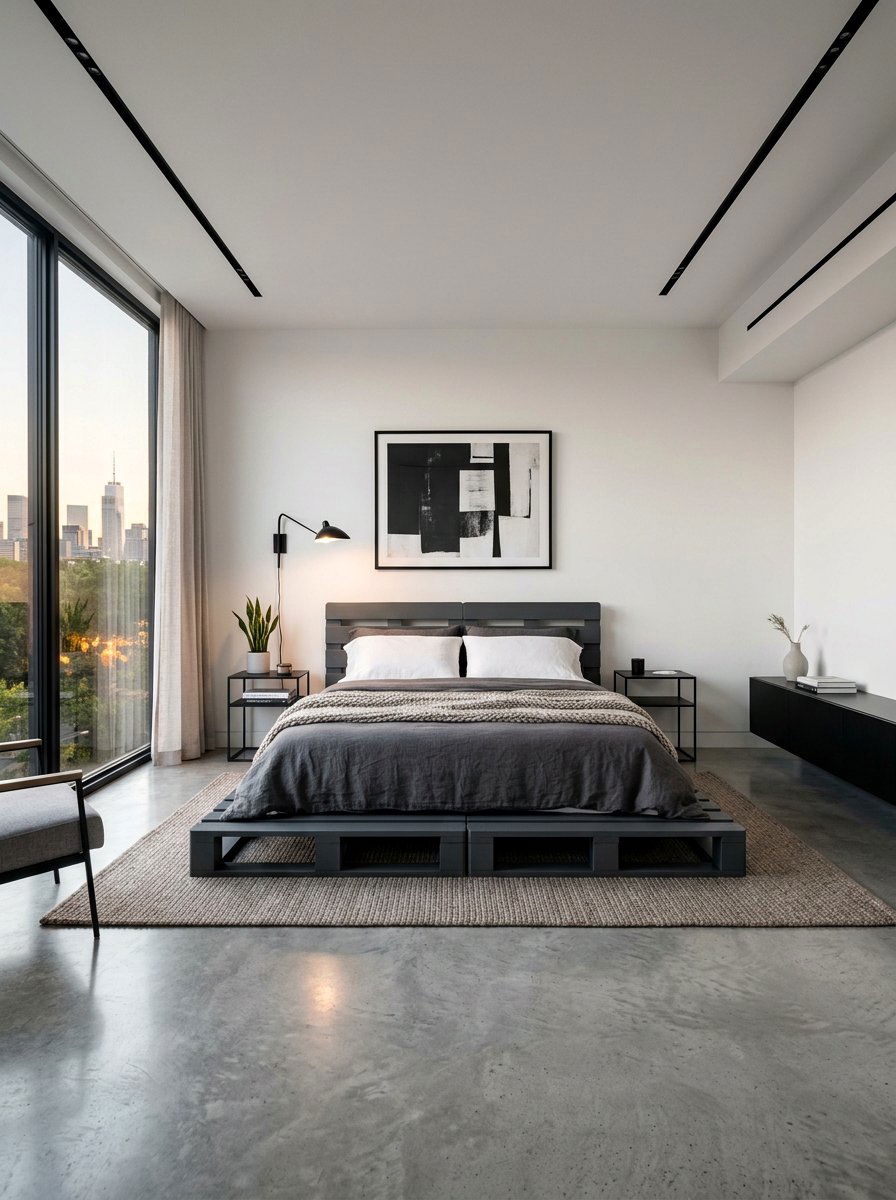 Modern pallet bed design - 25 Queen size pallet bed ideas