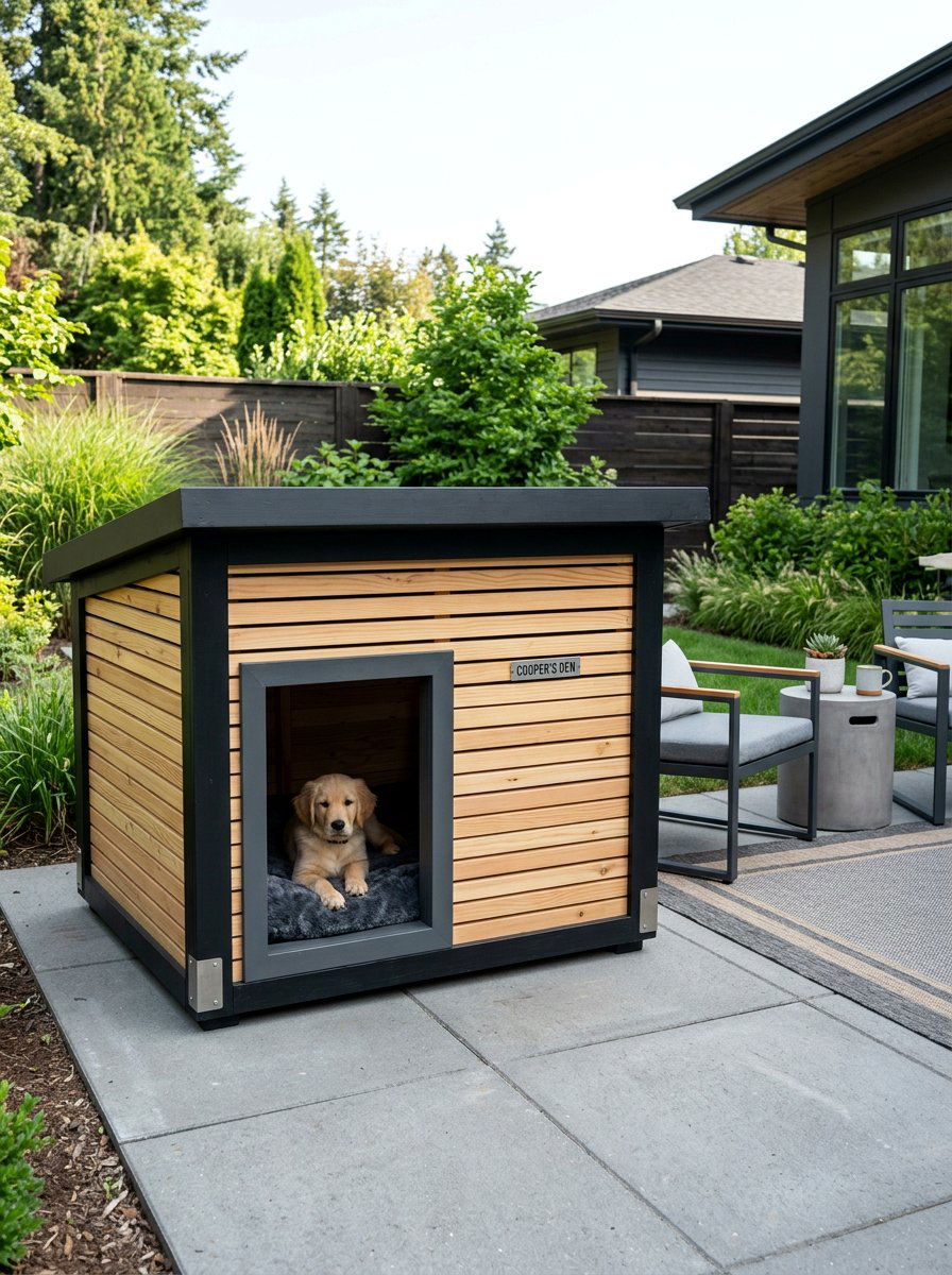 Modern pallet dog house - 25 pallet dog house ideas