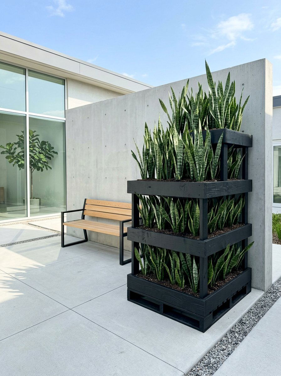 Modern pallet planter - 25 Pallet Tiered Planter Ideas