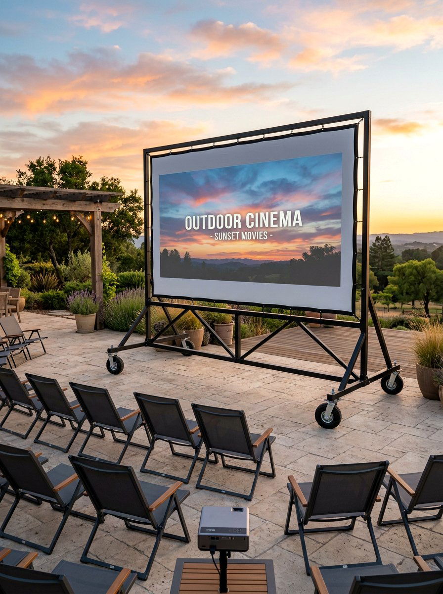 Movable Outdoor Movie Screen - 25 Pallet Outdoor Movie Screen Ideas