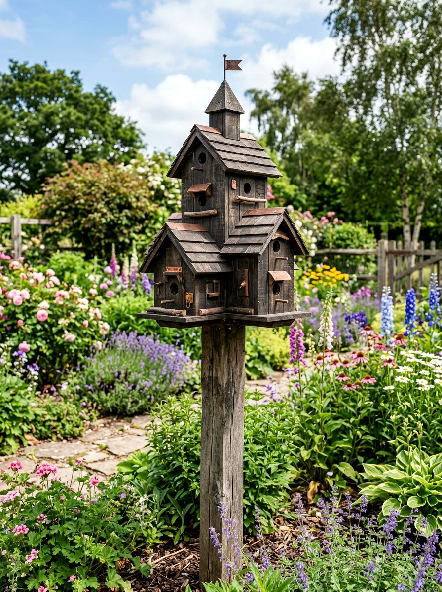 Multi Level Birdhouse - 25 Pallet Birdhouse Ideas