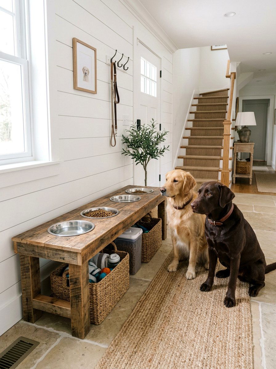 Multi Pet Feeding Station For Two Dogs - 25 Pallet Pet Feeding Station Ideas
