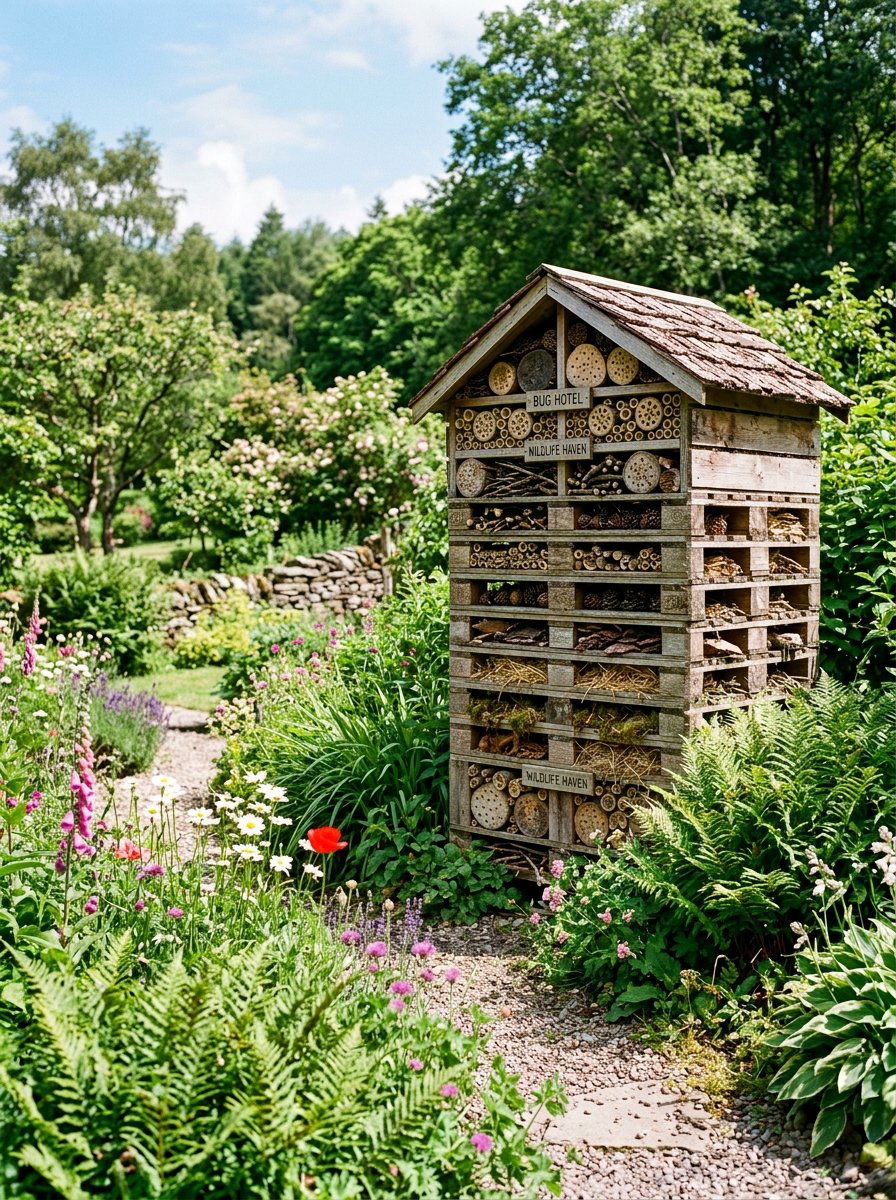 Multi layer bug hotel - 25 Pallet Insect Hotel Ideas