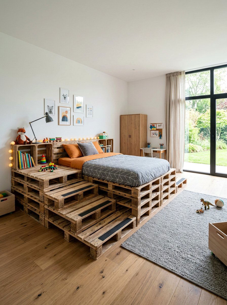 25 Creative Pallet Bed Ideas for Kids Room Decor and DIY
