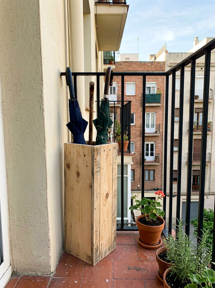 Narrow Pallet Stand - 25 Pallet Umbrella Stand Ideas