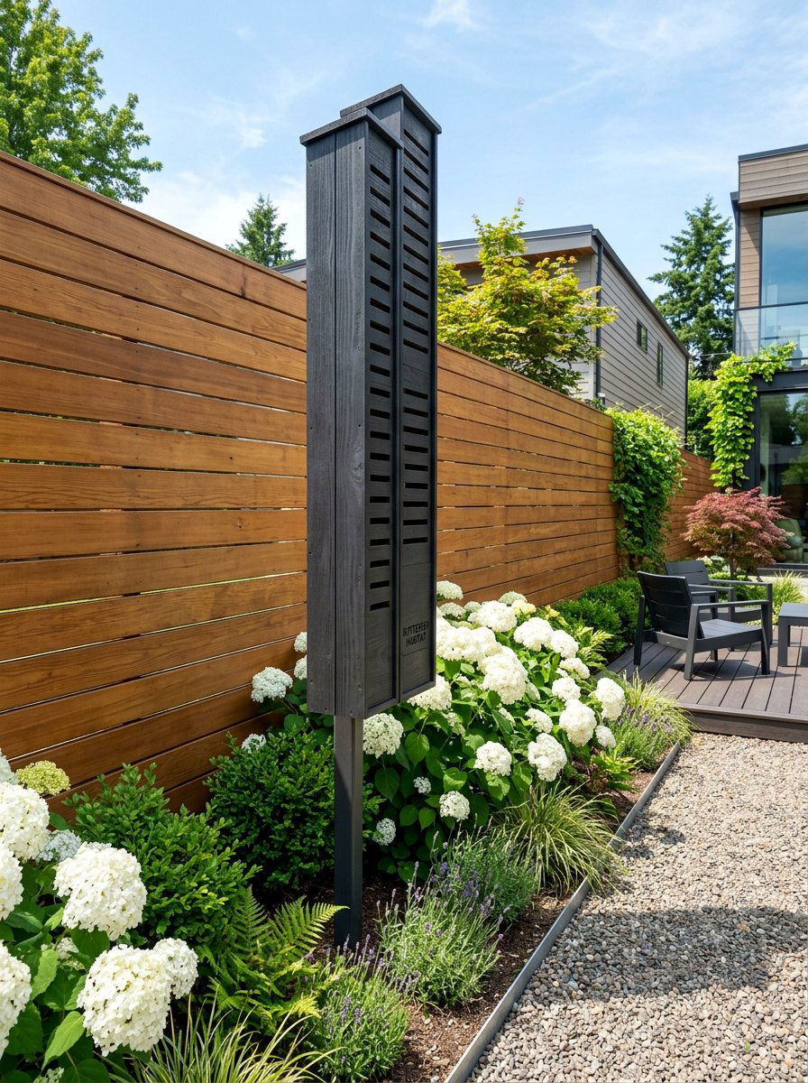 Narrow Vertical Butterfly Home - 25 Pallet Butterfly House Ideas