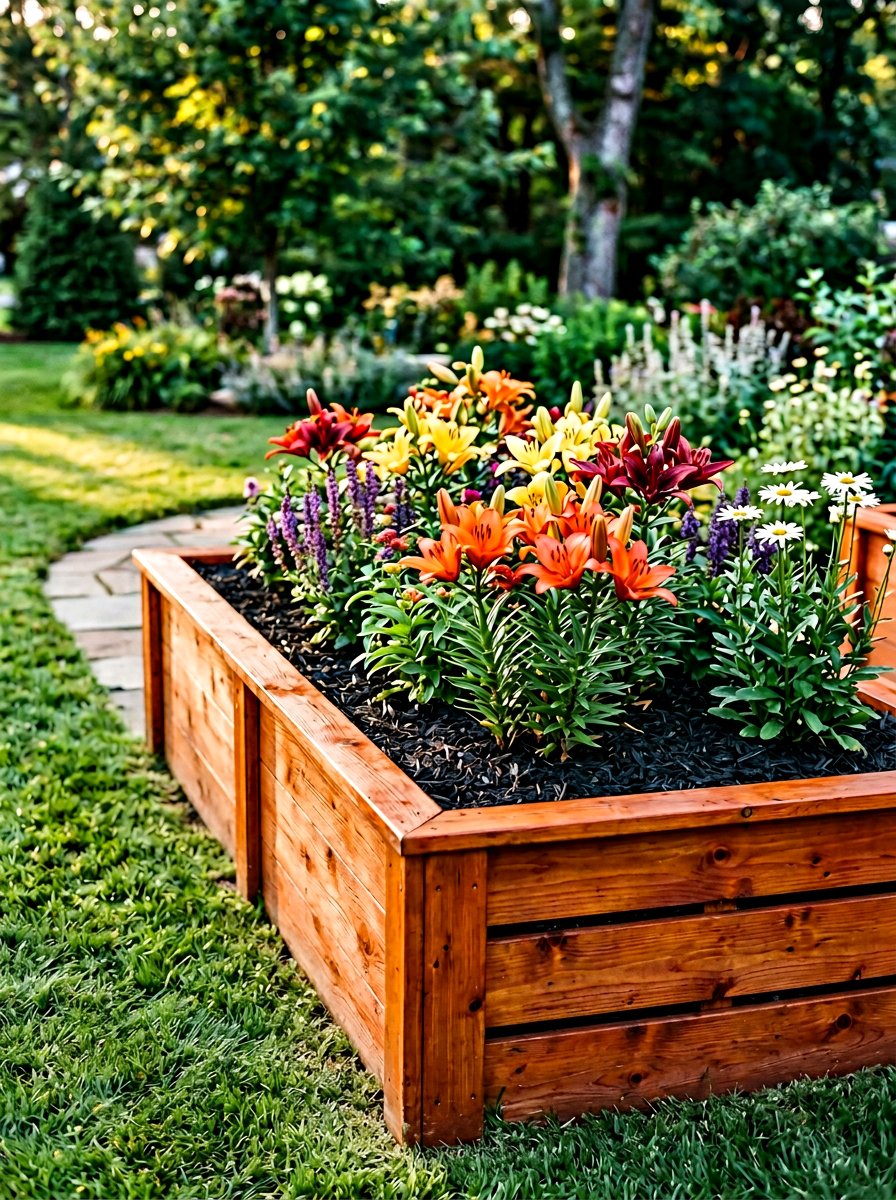Natural Cedar Stain Pallet - 25 Pallet Garden Edging Ideas