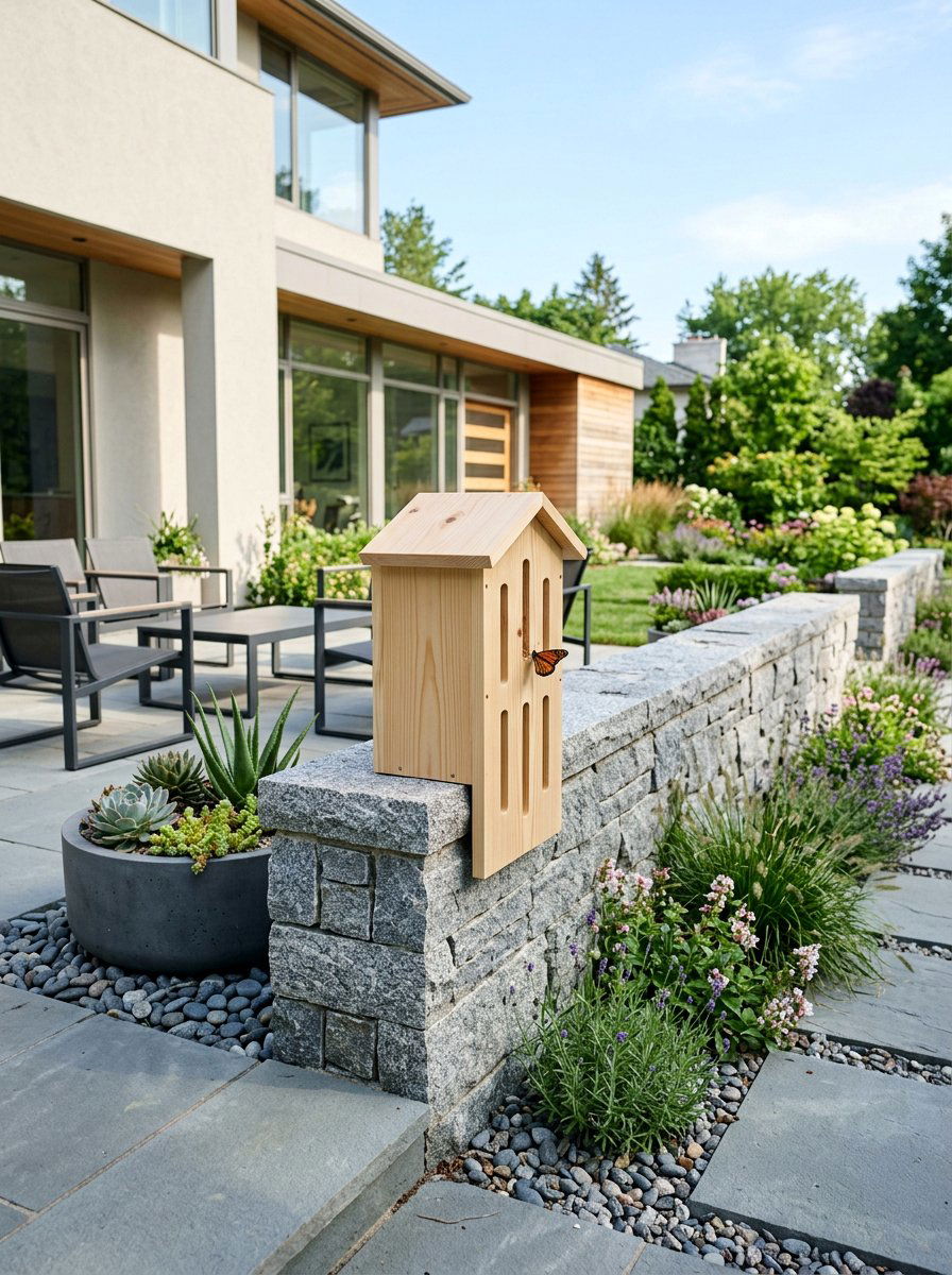 Natural Pine Butterfly Shelter - 25 Pallet Butterfly House Ideas