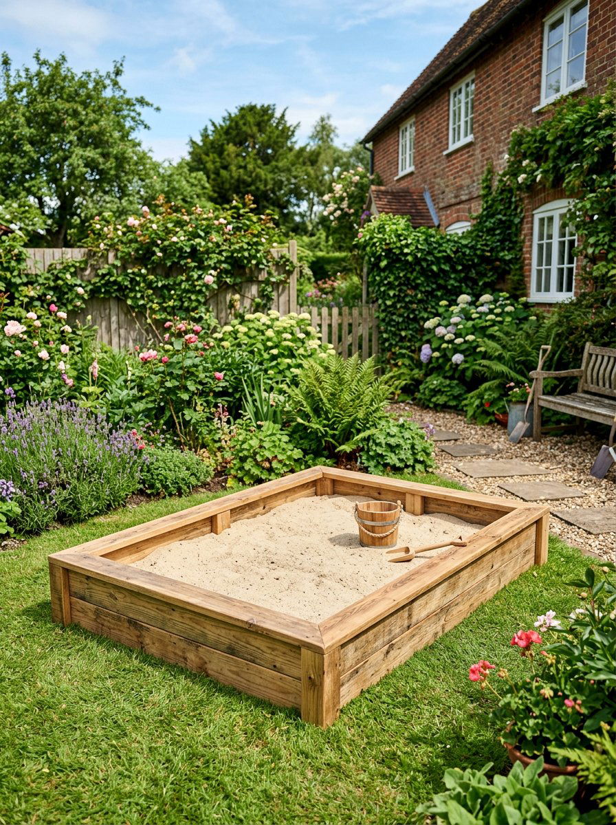 Natural Wood Pallet Sandbox - 25 Pallet Sandbox for Kids Ideas