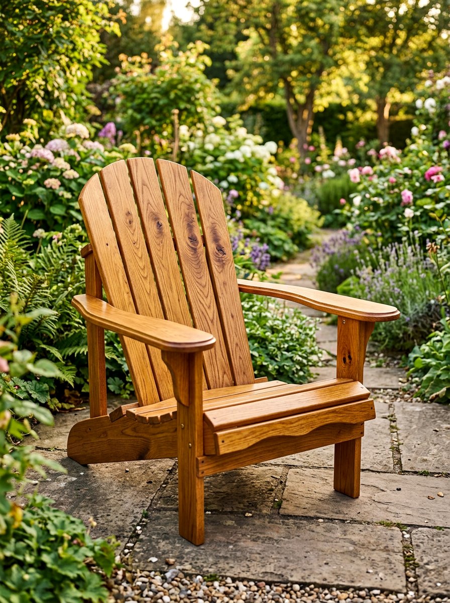 Natural Wood Stain Chair - 25 Pallet Adirondack Chair Ideas