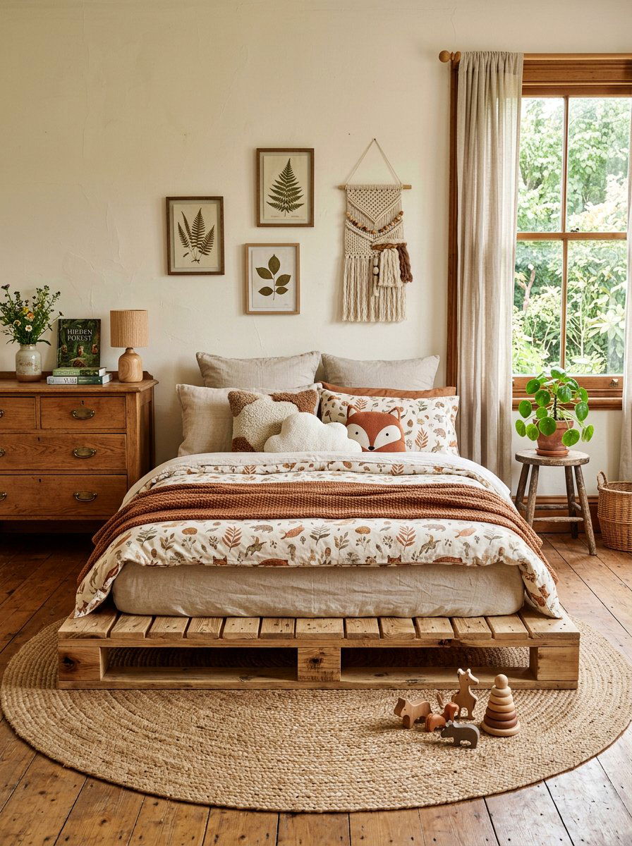 Natural wood pallet kids bed - 25 Pallet Bed ideas for Kids