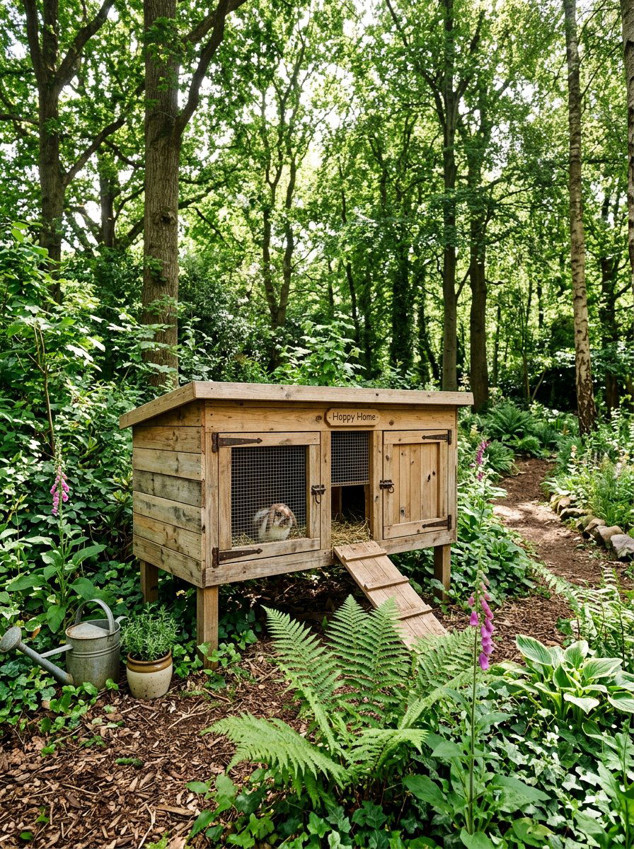 Natural wood rabbit hutch - 25 Pallet Rabbit Hutch Ideas