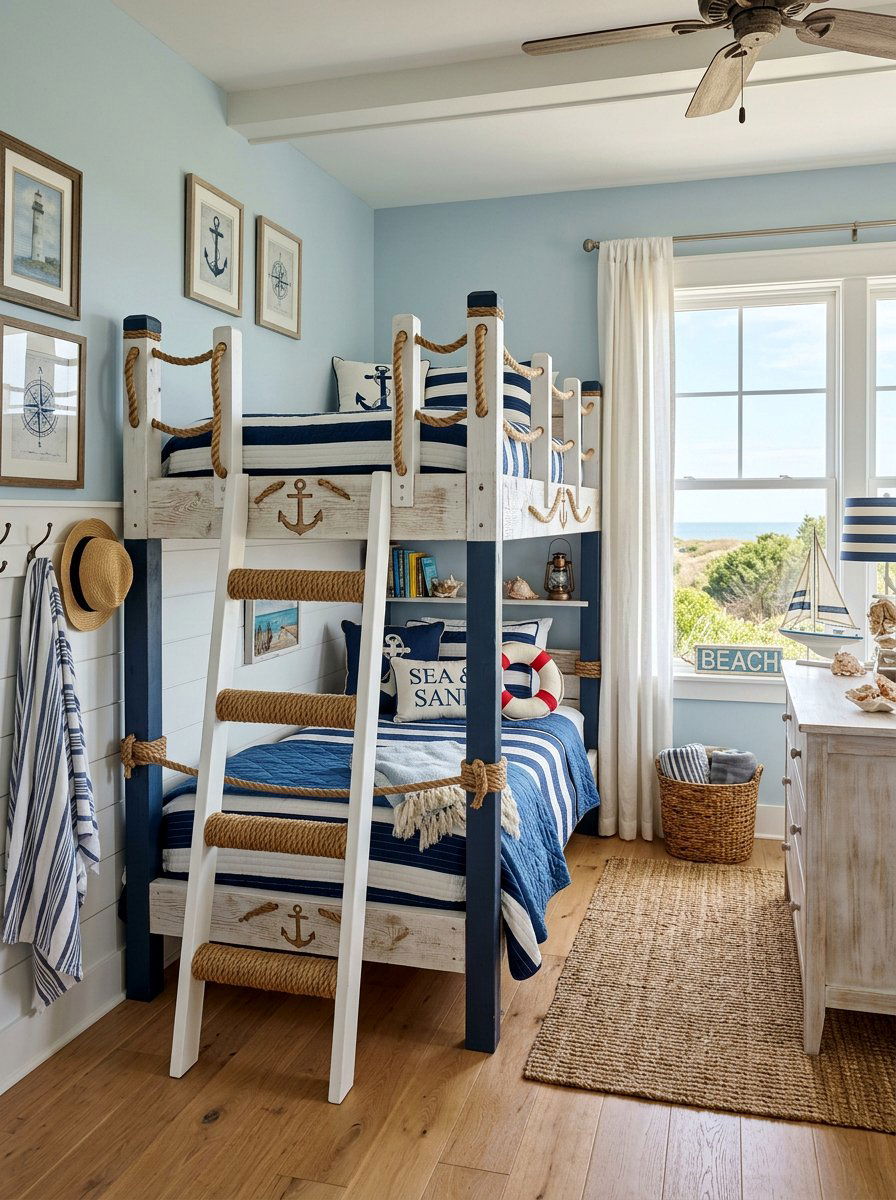 Nautical pallet bunk bed - 25 Pallet bunk bed ideas