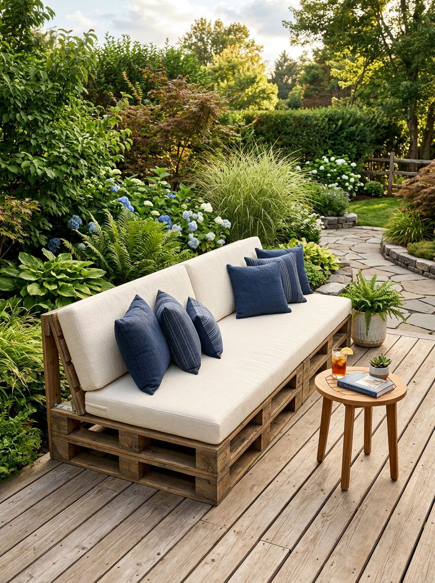 Outdoor Pallet Lounger - 25 Pallet Lounge Chair Ideas