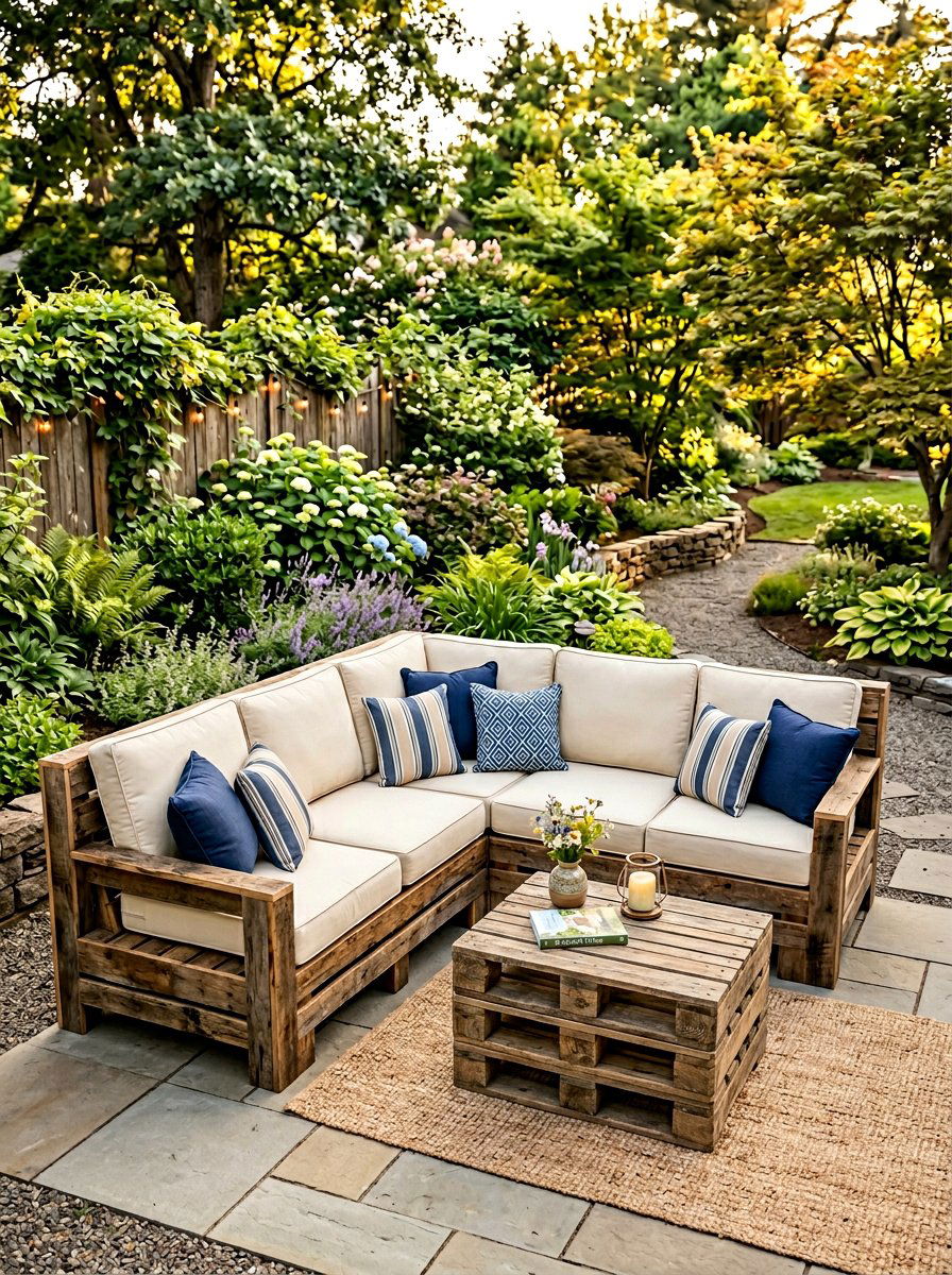 Outdoor Pallet Sectional Sofa - 50 Outdoor Pallet Furniture Ideas