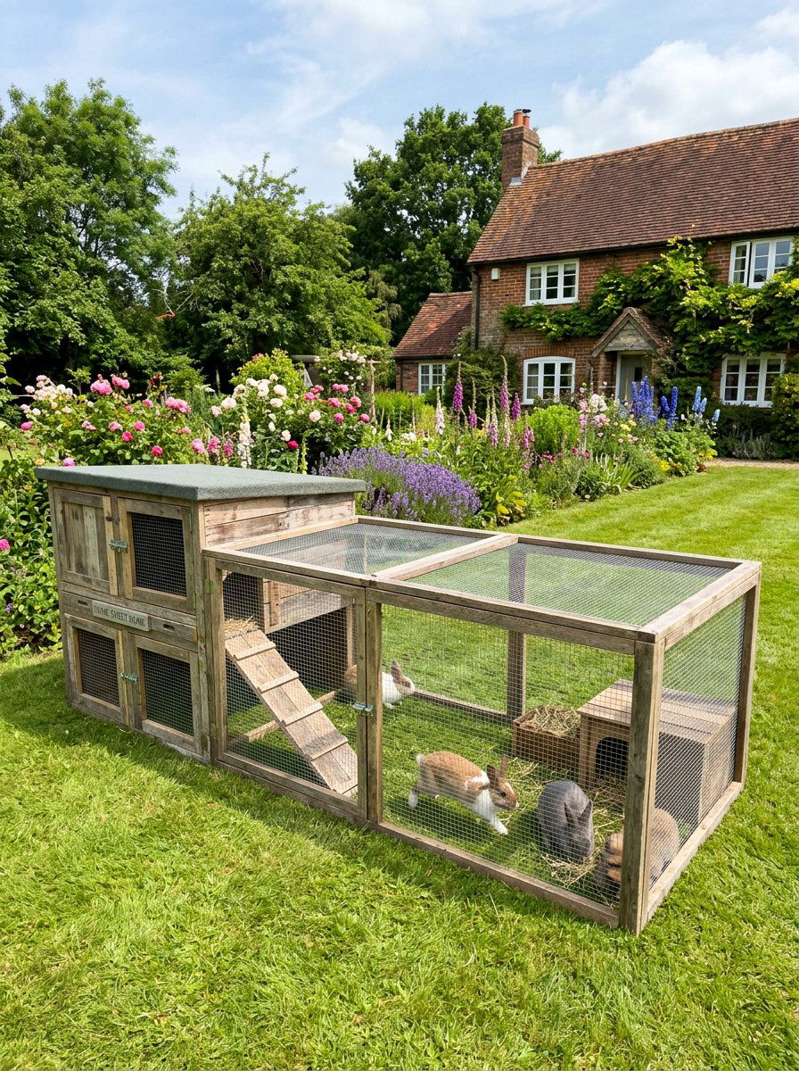 Outdoor rabbit hutch with run - 25 Pallet Rabbit Hutch Ideas