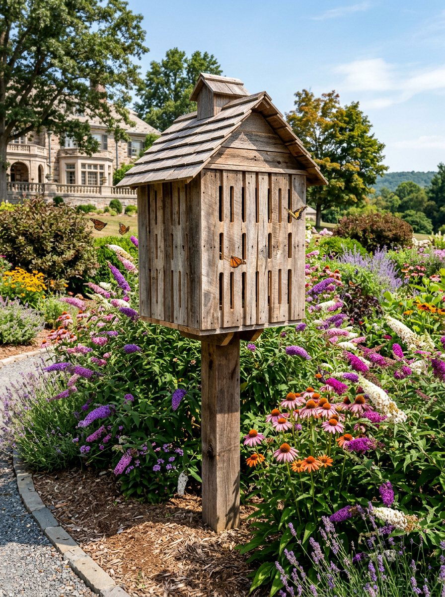 Oversized Pallet Butterfly House - 25 Pallet Butterfly House Ideas