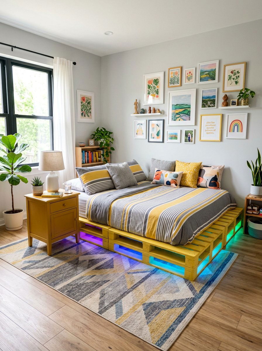 25 Pallet Bed Ideas With Lights Underneath to Try