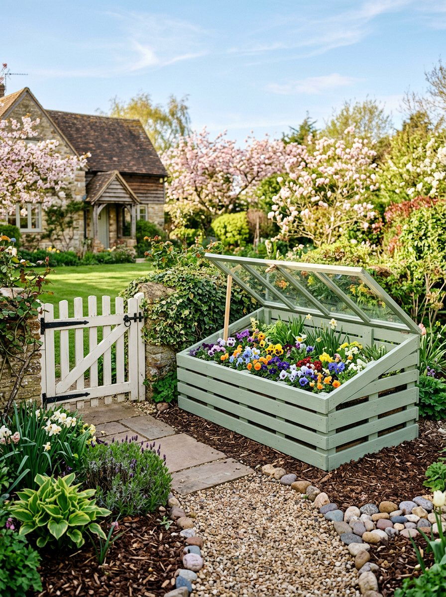 Painted pallet cold frame garden - 25 Pallet Cold Frame for Garden Ideas
