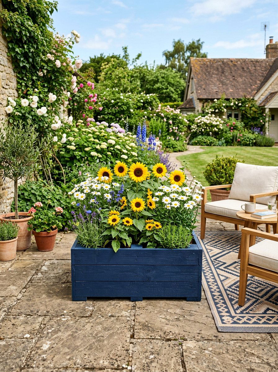 Painted pallet garden box - 25 Pallet Raised Garden Bed Ideas
