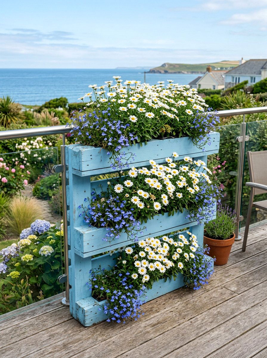 Painted pallet garden - 25 Pallet Vertical Flower Garden Ideas