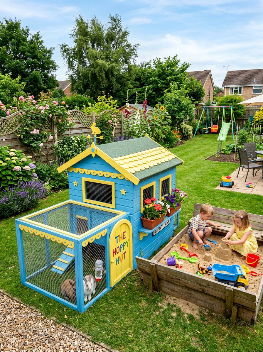 Painted pallet rabbit coop - 25 Pallet Rabbit Hutch Ideas