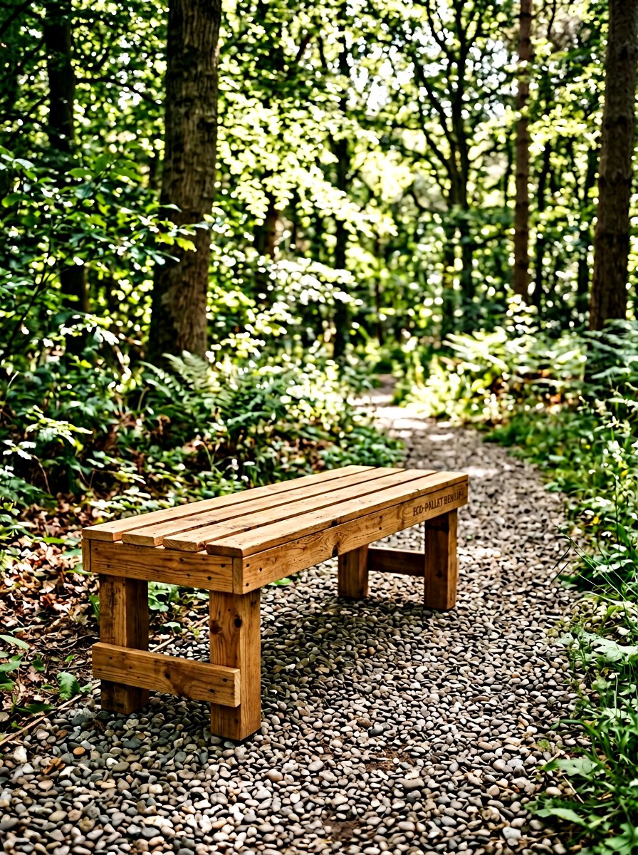 Pallet Backless Garden Bench - 50 Outdoor Pallet Furniture Ideas