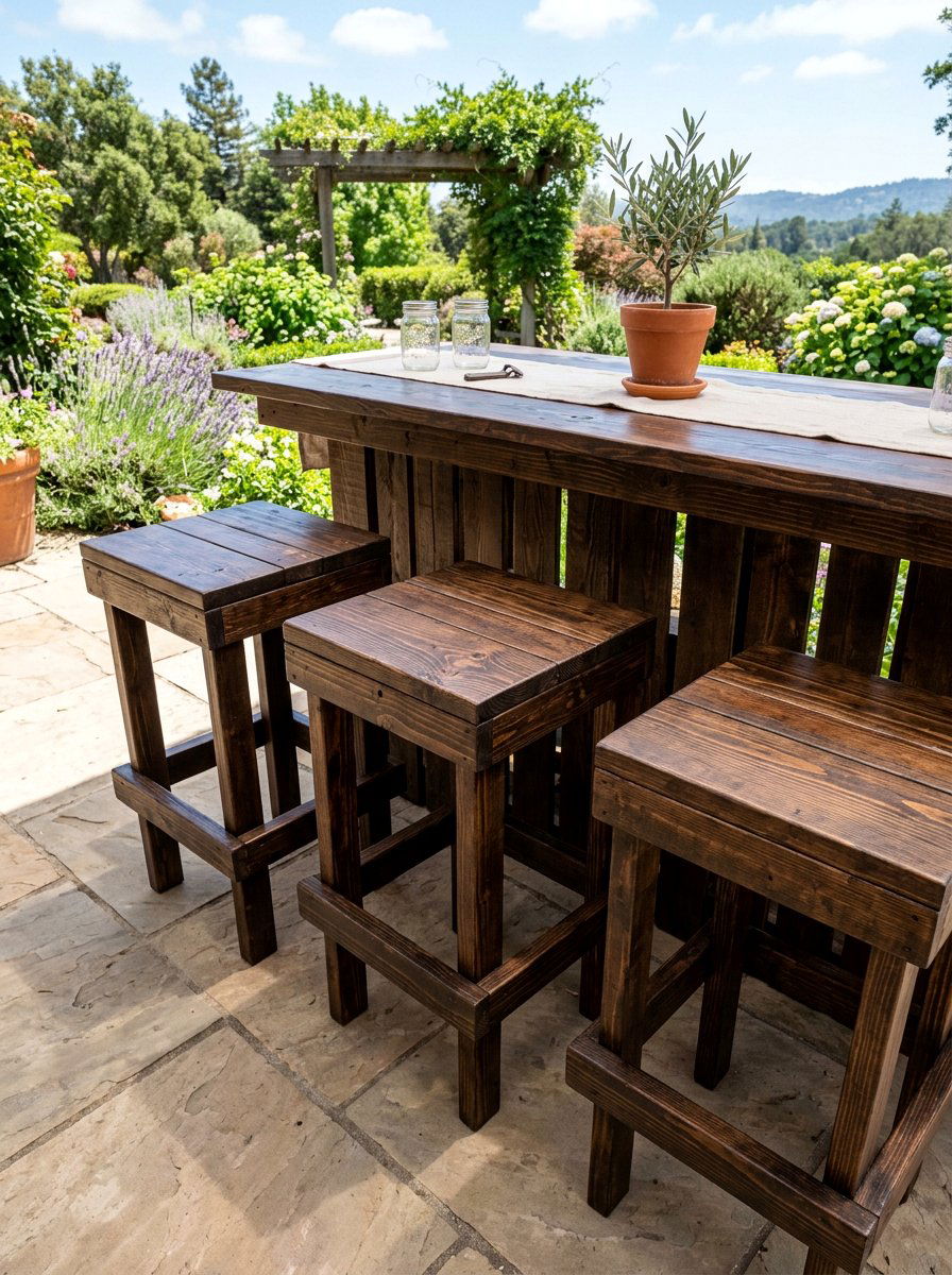 Pallet Bar Stools For Patio - 50 Outdoor Pallet Furniture Ideas