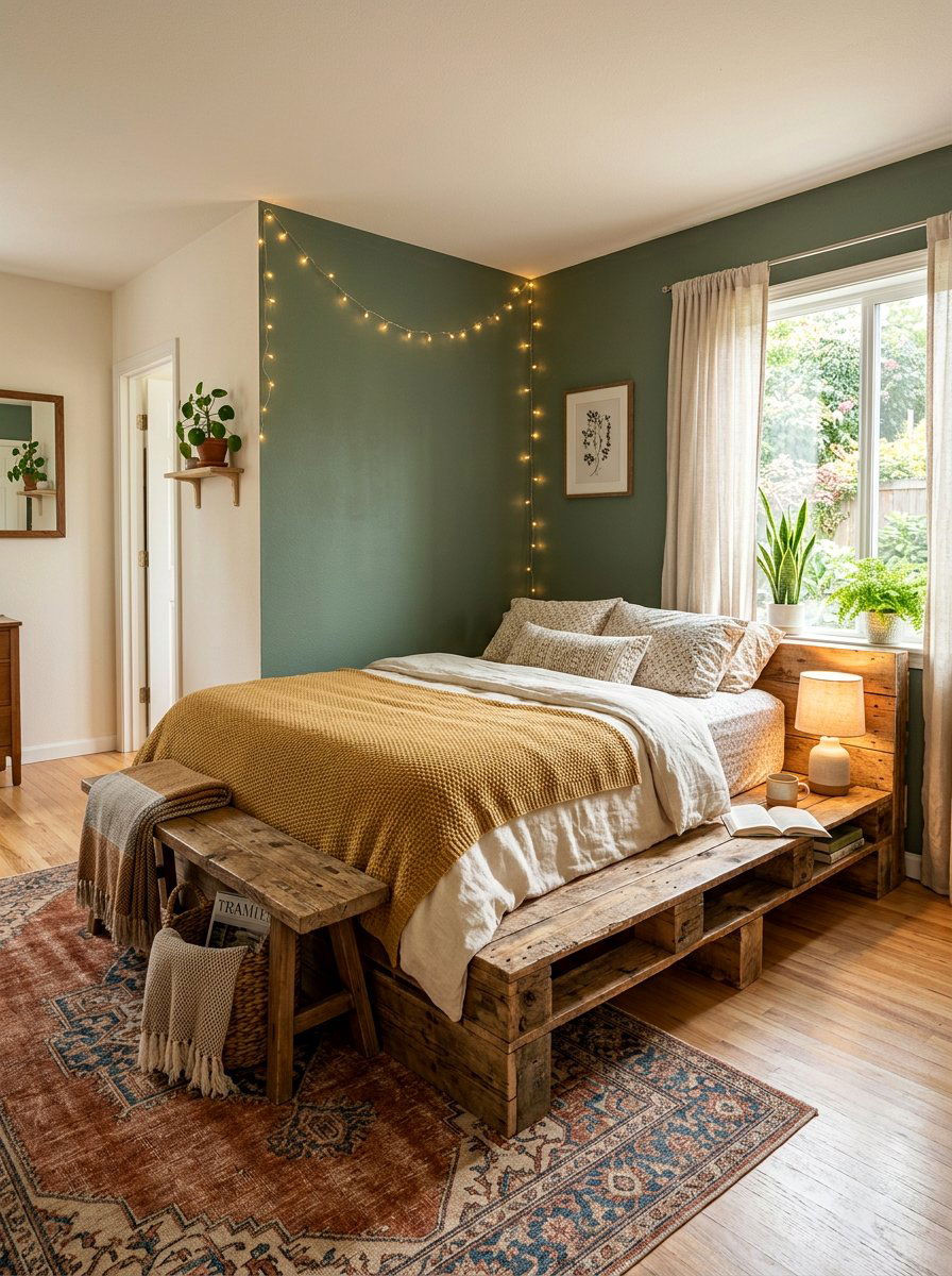 Pallet Bed Built In Nightstand - 25 Pallet bed ideas with hidden storage