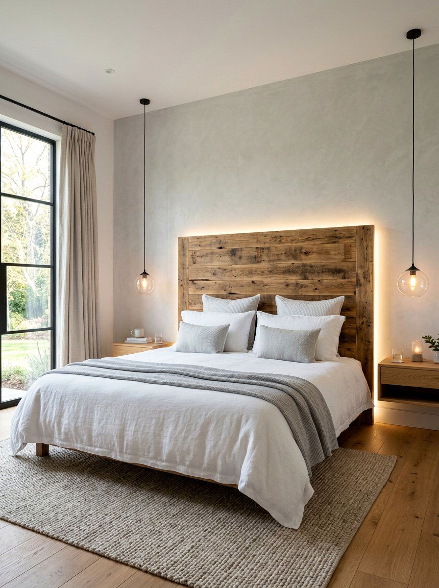 Pallet Bed Headboard Lighting - 25 Illuminated pallet bed ideas