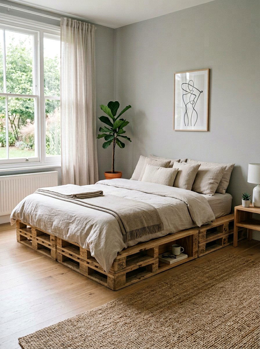 Pallet Bed Minimalist - 25 Pallet bed ideas with storage