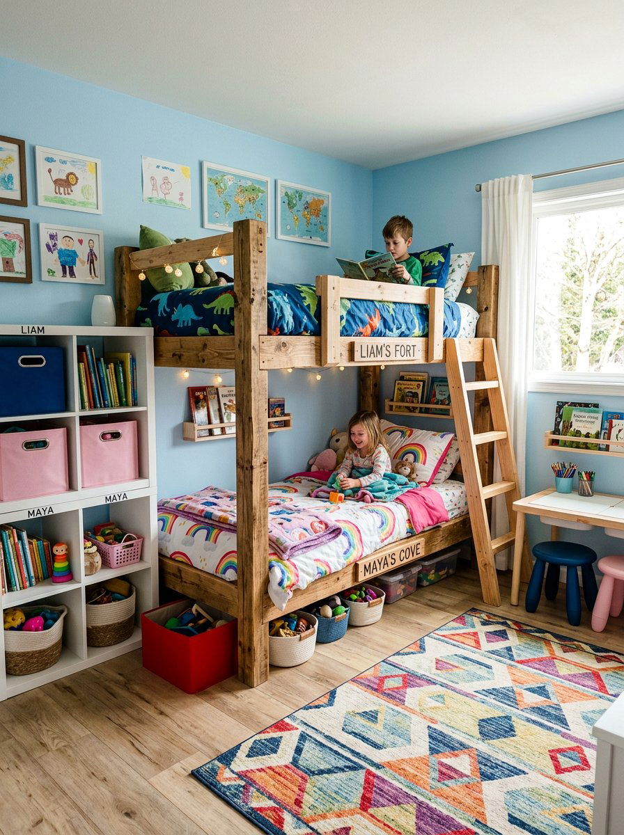 Pallet Bunk Beds With Ladder - 25 Pallet bed ideas for kids room