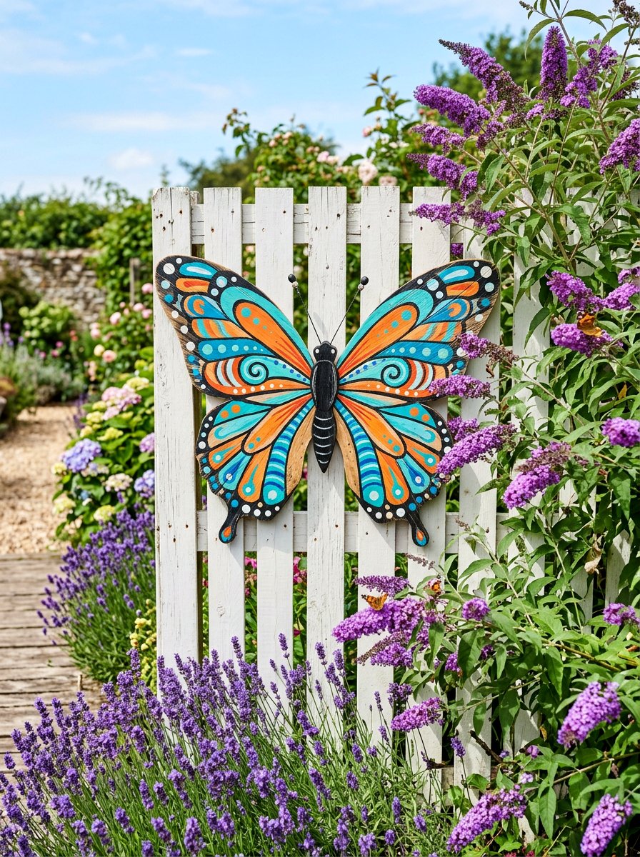Pallet Butterfly Art - 25 Pallet Outdoor Wall Art Ideas