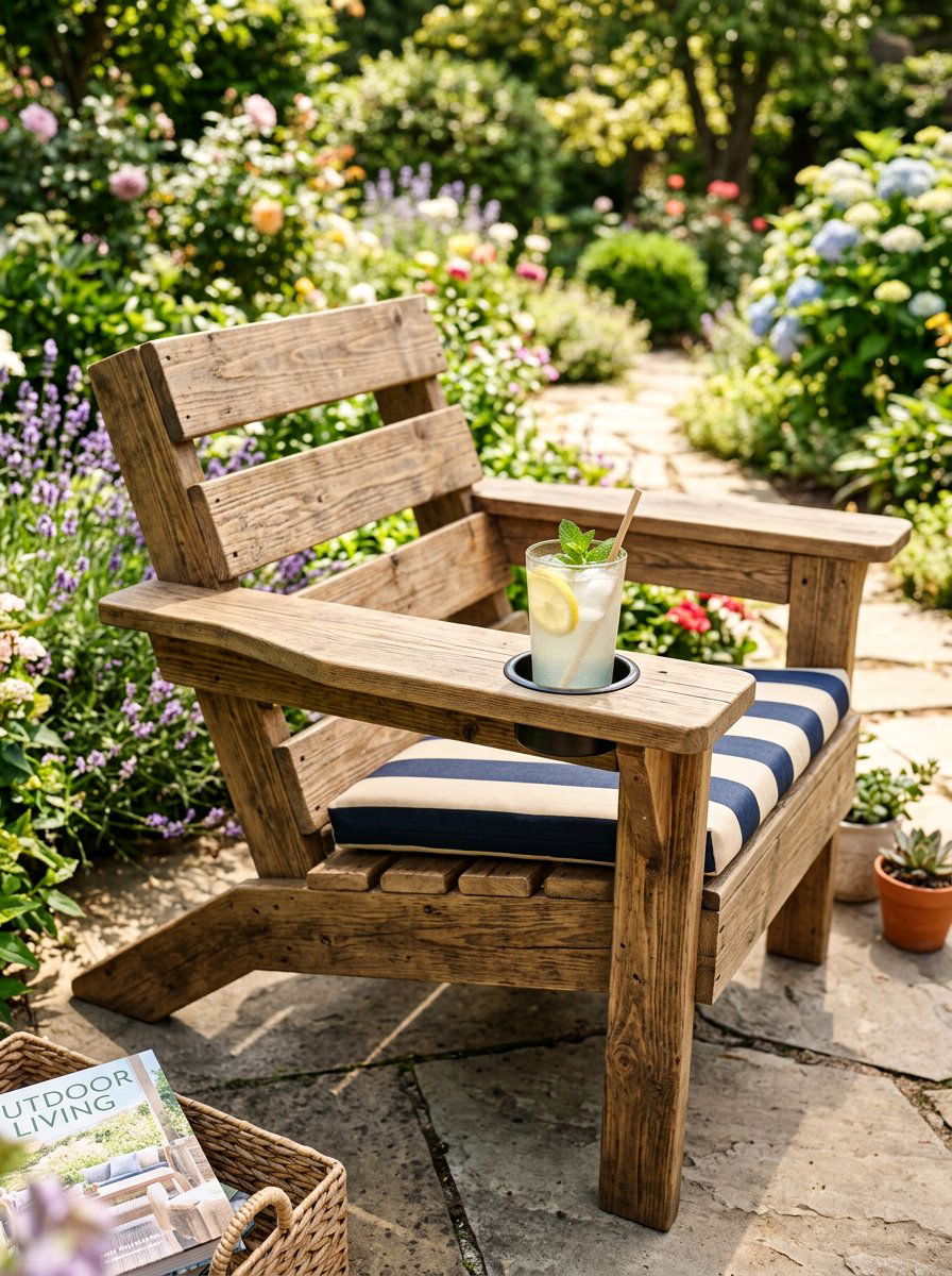 Pallet Chair With Cup Holders - 25 Pallet Adirondack Chair Ideas