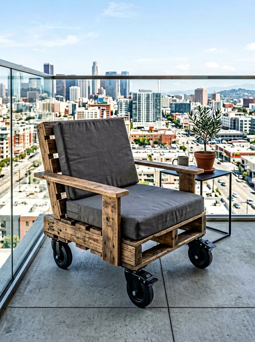 Pallet Chair With Wheels - 25 Pallet Lounge Chair Ideas