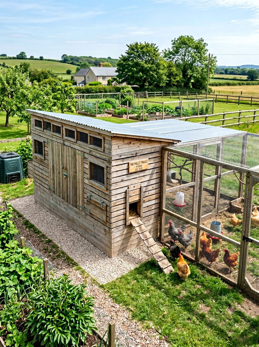 Pallet Chicken Coop For Ten Chickens - 25 Pallet Chicken Coop Ideas