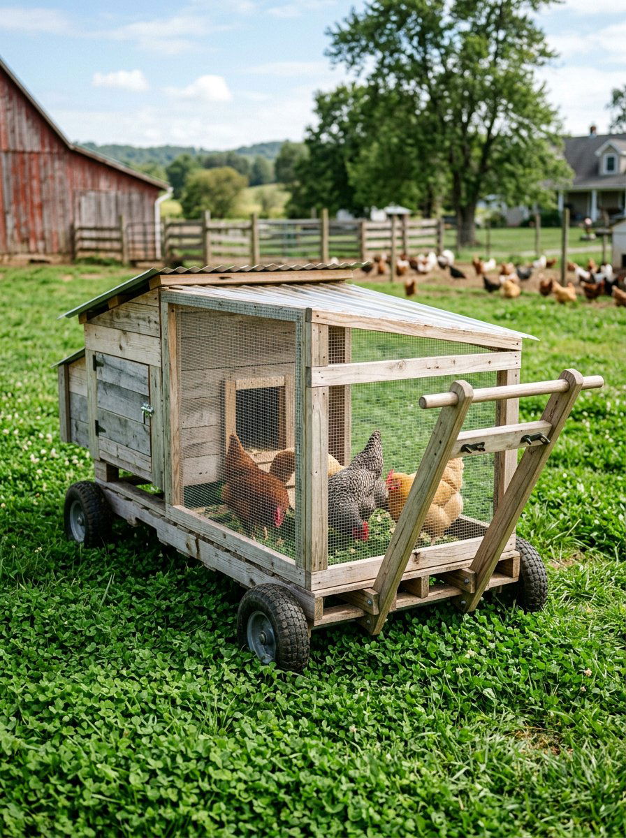 Pallet Chicken Tractor - 25 Pallet Chicken Coop Ideas