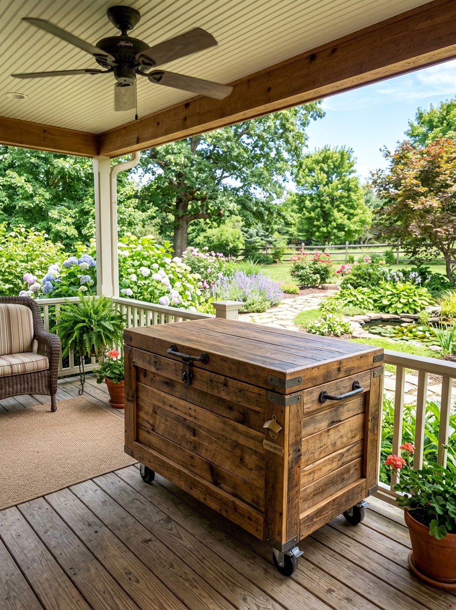 Pallet Cooler With Lid - 25 Pallet Ice Chest Holder Ideas